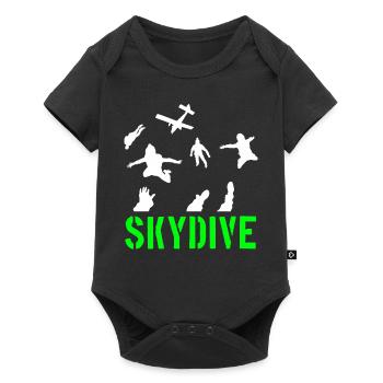 Skydive, Parachutist, Freefly, Gift - Baby Premium short-sleeve bodysuit - black - Front