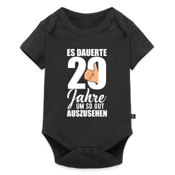 20. Geburtstag - Baby Premium Kurzarmbody - Schwarz - Vorne