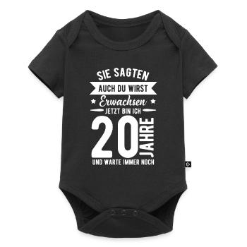 20. Geburtstag - Baby Premium Kurzarmbody - Schwarz - Vorne