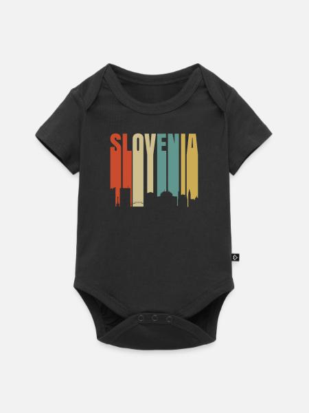 Slowenien - Baby Premium Kurzarmbody - Schwarz