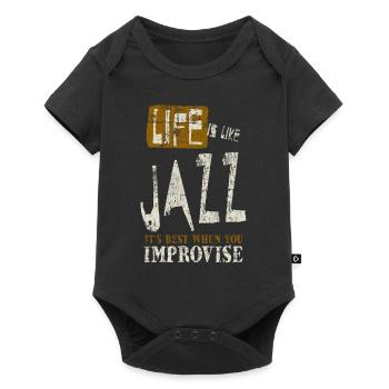 jazz - Body à manches courtes Premium Bébé - noir - Devant