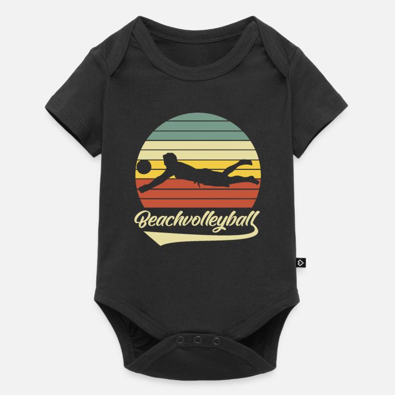 Beach volley rétro - Body à manches courtes Premium Bébé - noir