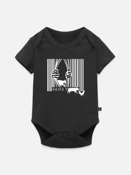 Tierschutz Geschenk - Baby Premium Kurzarmbody - Schwarz
