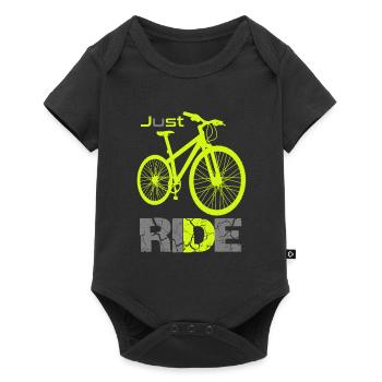 Bicycle Logo Simply Driving Motto - Baby Premium short-sleeve bodysuit - black - Front