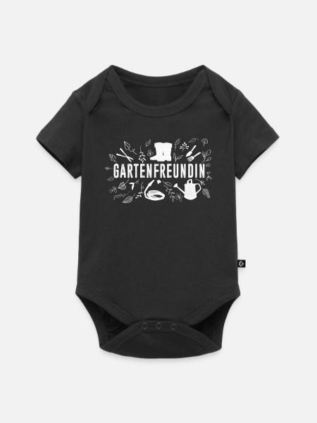 Gartenfreundin - Baby Premium Kurzarmbody - Schwarz