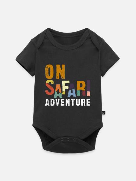 Safari - Baby Premium Kurzarmbody - Schwarz