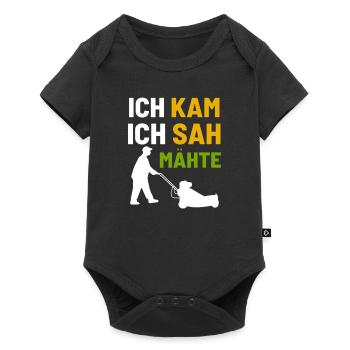 Mähen Rasenmäher - Baby Premium Kurzarmbody - Schwarz - Vorne
