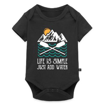 Kayak - Life Is Easy Canoe Paddle Gift - Baby Premium short-sleeve bodysuit - black - Front