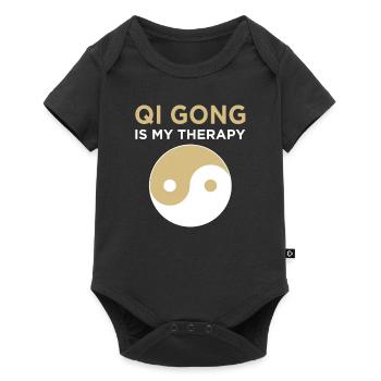 Qigong Qi Gong Tai Chi Thai Chi Chigong Yoga - Baby Premium short-sleeve bodysuit - black - Front