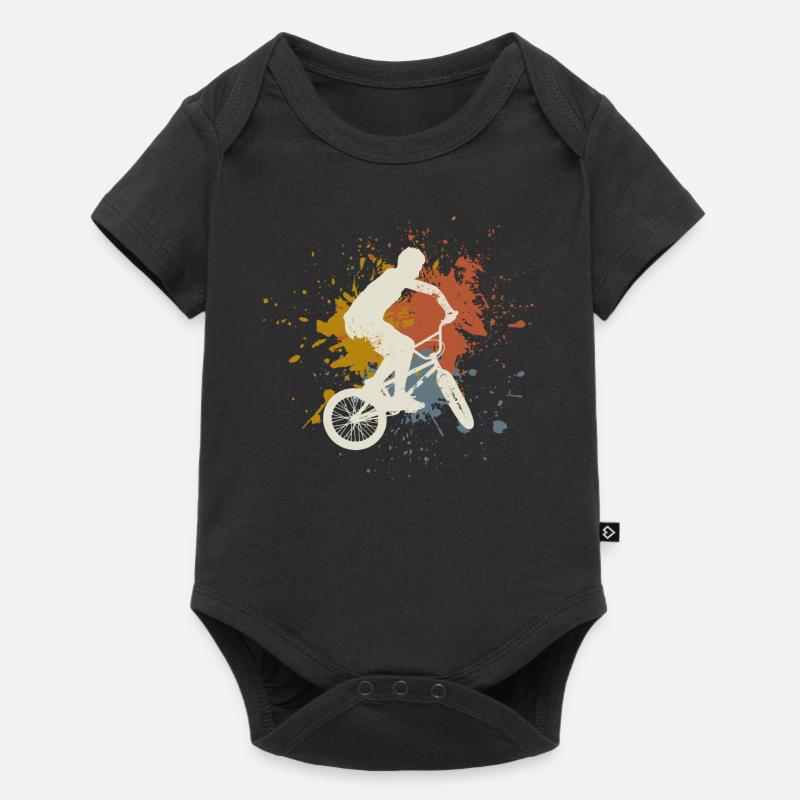 BMX rétro - Body à manches courtes Premium Bébé - noir