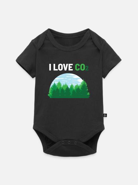 I Love CO2 - Baby Premium Kurzarmbody - Schwarz