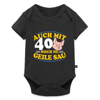 40. Geburtstag - Baby Premium Kurzarmbody - Schwarz - Vorne