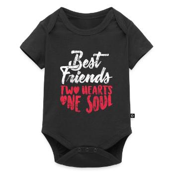 Beste Freunde - Baby Premium Kurzarmbody - Schwarz - Vorne