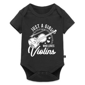 Femmes violon - Body à manches courtes Premium Bébé - noir - Devant