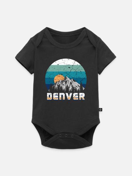 Denver - Baby Premium Kurzarmbody - Schwarz