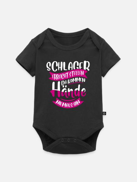 Schlager - Baby Premium Kurzarmbody - Schwarz