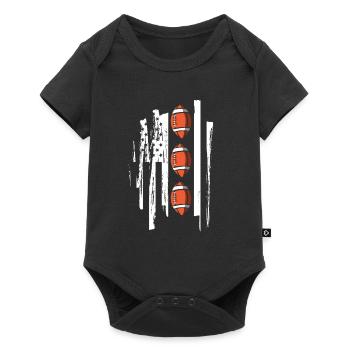Football Amerika - Baby Premium Kurzarmbody - Schwarz - Vorne