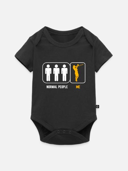 Posaune - Baby Premium Kurzarmbody - Schwarz