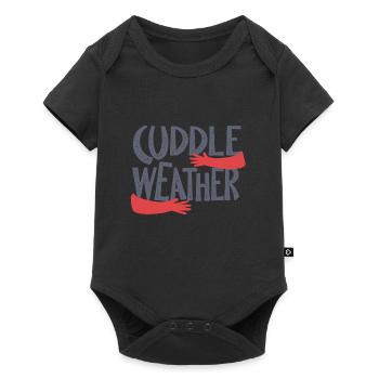 Kuschel Wetter - Baby Premium Kurzarmbody - Schwarz - Vorne