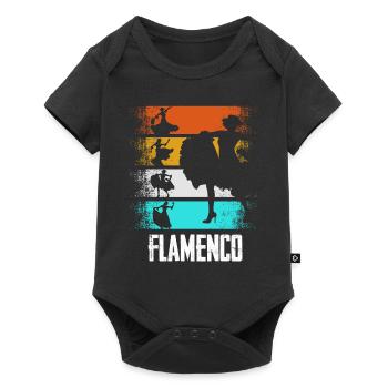 Flamenco Retro - Body à manches courtes Premium Bébé - noir - Devant