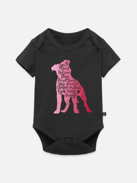 Pitbull Seelen - Baby Premium Kurzarmbody - Schwarz