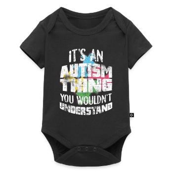 Autismus - Baby Premium Kurzarmbody - Schwarz - Vorne