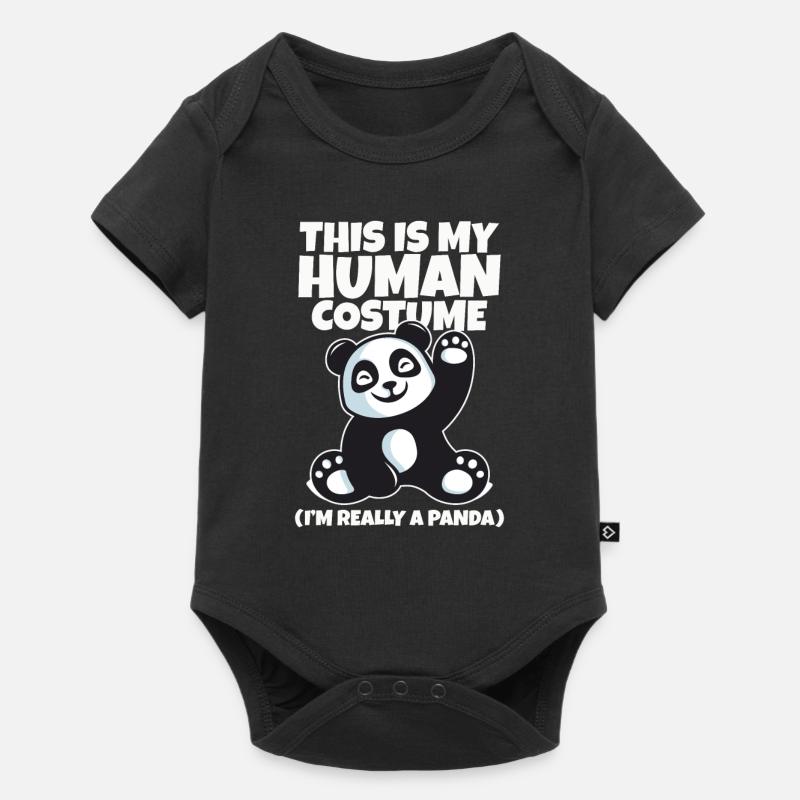 panda - Body à manches courtes Premium Bébé - noir