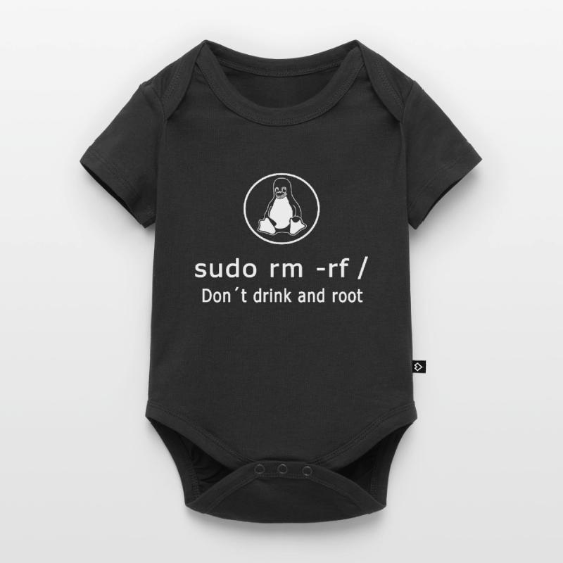 Linux Admin Programmer sudo rm rf / Baby Premium short-sleeve bodysuit