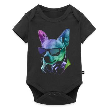 DJ Chihuahua - Baby Premium short-sleeve bodysuit - black - Front