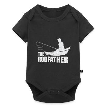 Rodfather Funny Fishing Boat Fish Faith Gift - Baby Premium short-sleeve bodysuit - black - Front