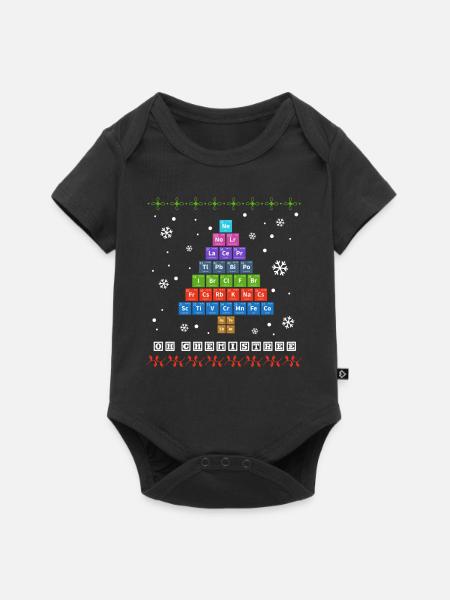 Chemistree, Weihnachtsbaum aus Periodensystem - Baby Premium Kurzarmbody - Schwarz