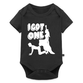 poule - Body à manches courtes Premium Bébé - noir - Devant