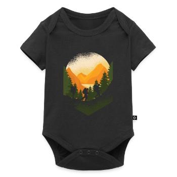 Camping Travel Hikers Mountaineering Backpacker - Baby Premium short-sleeve bodysuit - black - Front