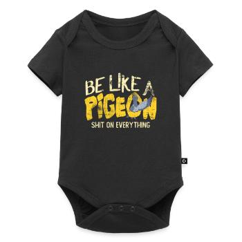 Birds pigeons - Baby Premium short-sleeve bodysuit - black - Front