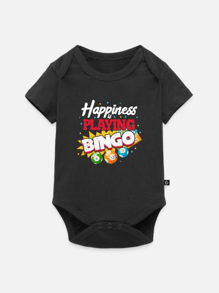 Bingo - Baby Premium Kurzarmbody - Schwarz