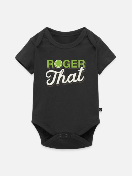 Roger that tennis - Baby Premium Kurzarmbody - Schwarz