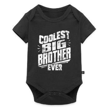 Plus cool big brother - Body à manches courtes Premium Bébé - noir - Devant