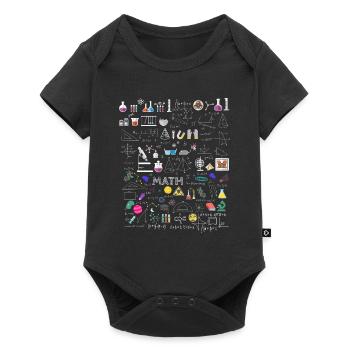Science physique mathématique chimie biologie - Body à manches courtes Premium Bébé - noir - Devant
