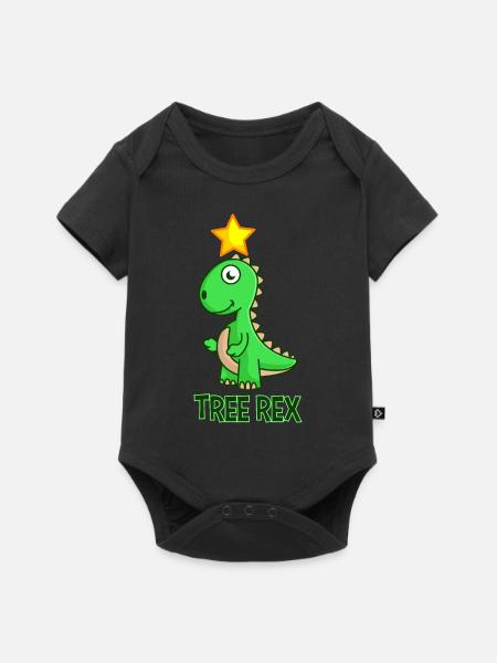 Tree Rex - Baby Premium Kurzarmbody - Schwarz