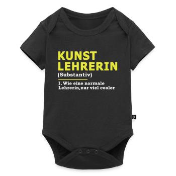 Kunstlehrerin Kunst Lehrerin Spruch Geschenk - Baby Premium Kurzarmbody - Schwarz - Vorne