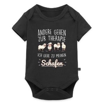 Landwirt Schafhirte Bauer Schafebesitzer - Baby Premium Kurzarmbody - Schwarz - Vorne