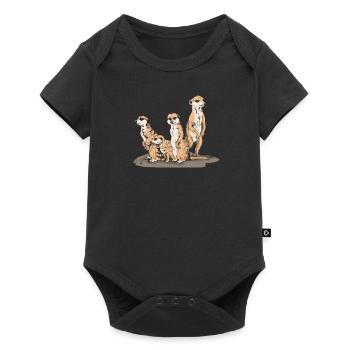 suricates - Body à manches courtes Premium Bébé - noir - Devant