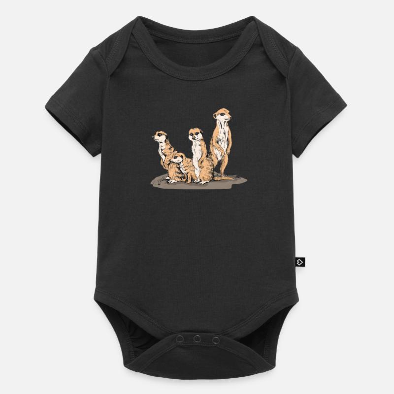 suricates - Body à manches courtes Premium Bébé - noir