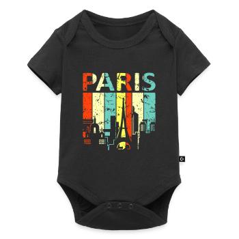 Paris - Body à manches courtes Premium Bébé - noir - Devant