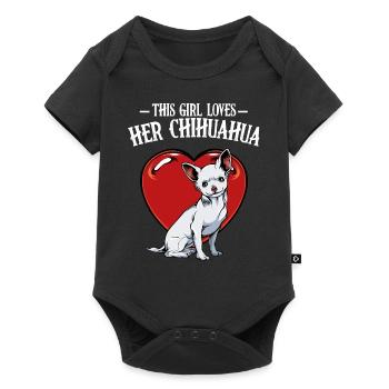 Chihuahua - Body à manches courtes Premium Bébé - noir - Devant