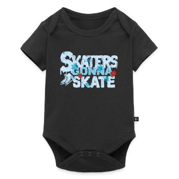 Patinage sur glace - Body à manches courtes Premium Bébé - noir - Devant