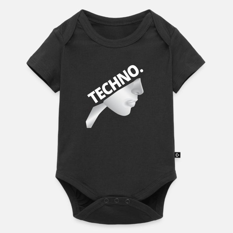 Techno Nonne - Dark Techno, Dark Minimal Techno, H - Baby Premium Kurzarmbody - Schwarz