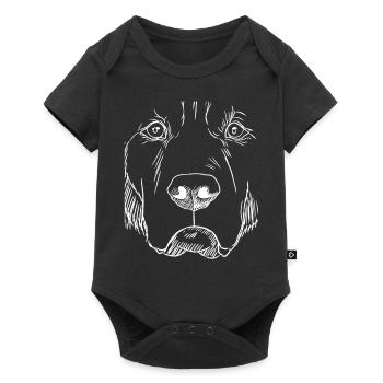 Golden Retriever Dog - Baby Premium short-sleeve bodysuit - black - Front