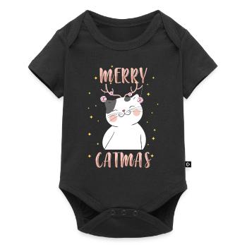 Christmas Cat Cat Christmas Eve - Baby Premium short-sleeve bodysuit - black - Front