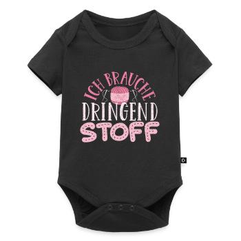 Nähen - Baby Premium Kurzarmbody - Schwarz - Vorne
